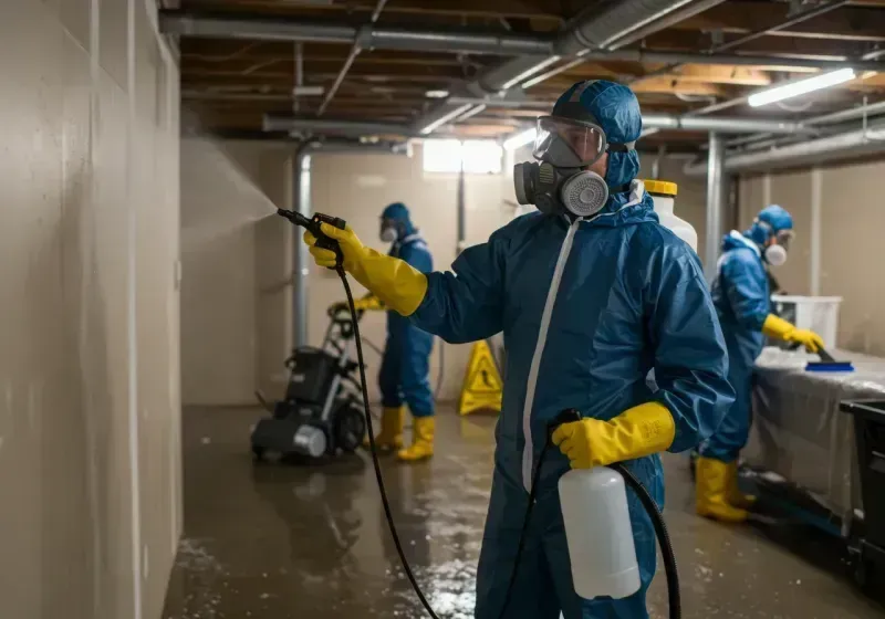 Basement Sanitization and Antimicrobial Treatment process in Merrimac, MA